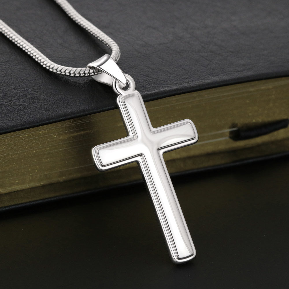 Collar Mikora Artisan Cross: Fe y Fortaleza | Collar para Hijo