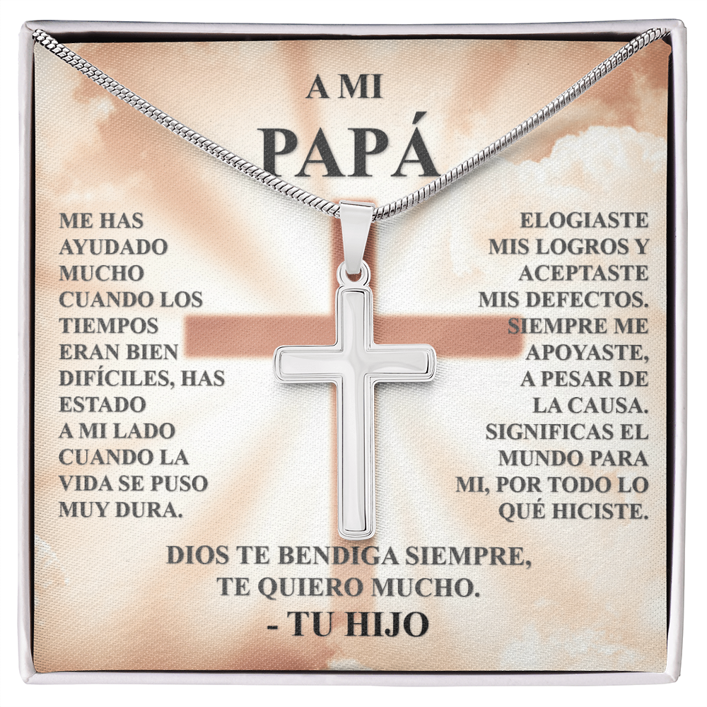 🛡️ Collar Mikora Artisan Cross: Guía y Protección Incondicional | Cruz para Papá