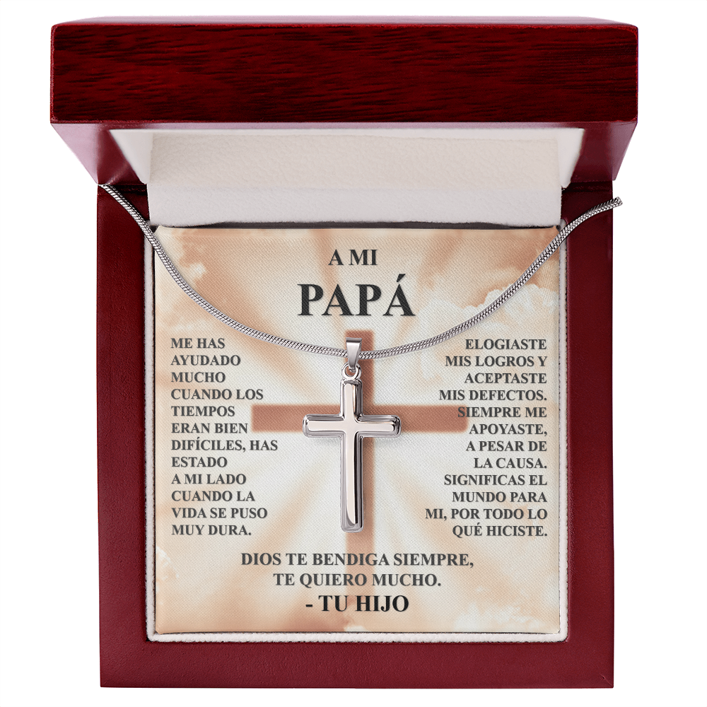 🛡️ Collar Mikora Artisan Cross: Guía y Protección Incondicional | Cruz para Papá