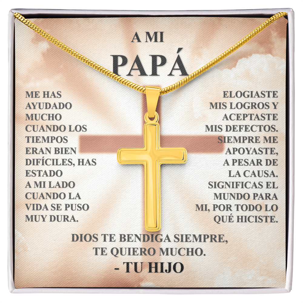 🛡️ Collar Mikora Artisan Cross: Guía y Protección Incondicional | Cruz para Papá