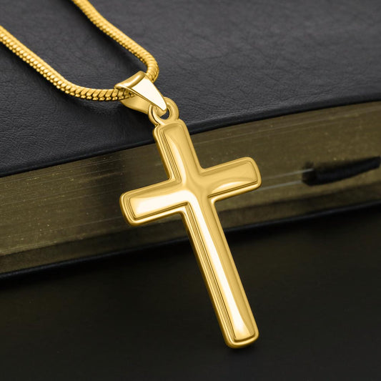 Collar Mikora Artisan Cross: Fe y Fortaleza | Collar para Hijo