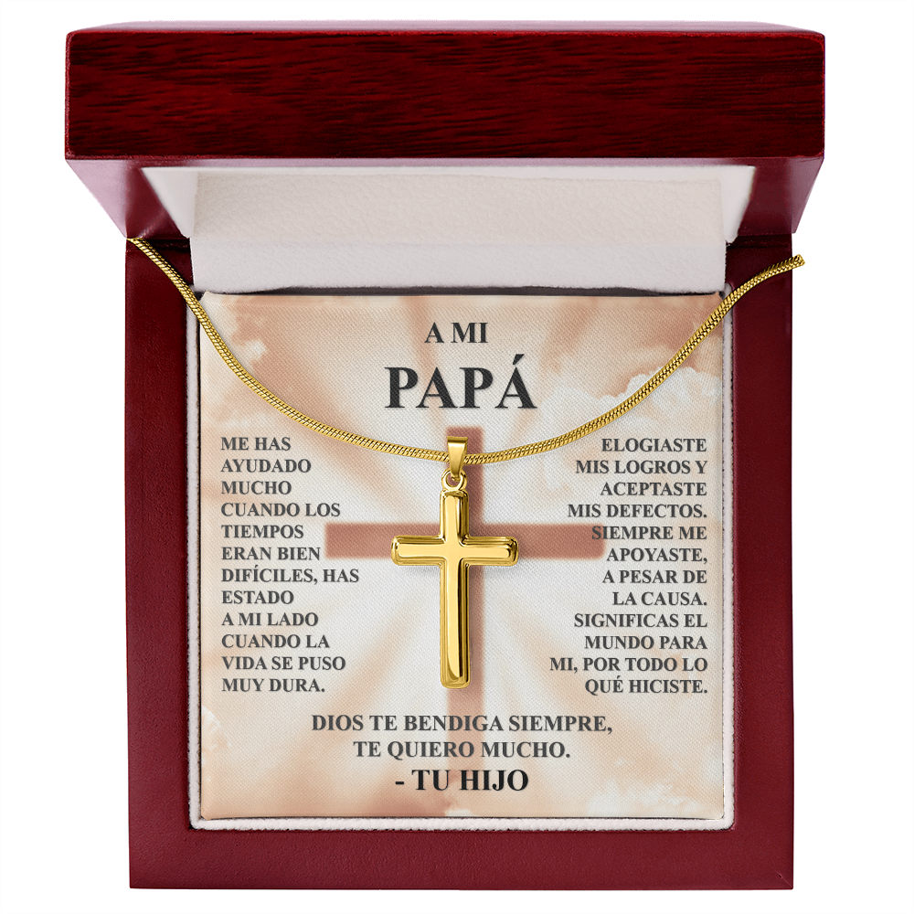 🛡️ Collar Mikora Artisan Cross: Guía y Protección Incondicional | Cruz para Papá